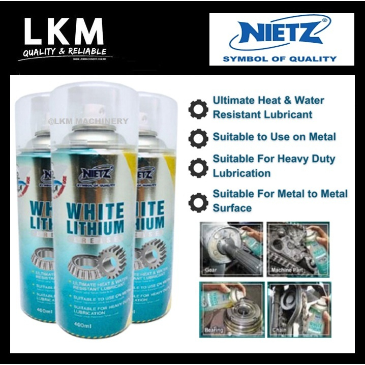 NIETZ 506 204 00 WHITE LITHIUM GREASE 400ml Pelincir Minyak Heavy Duty