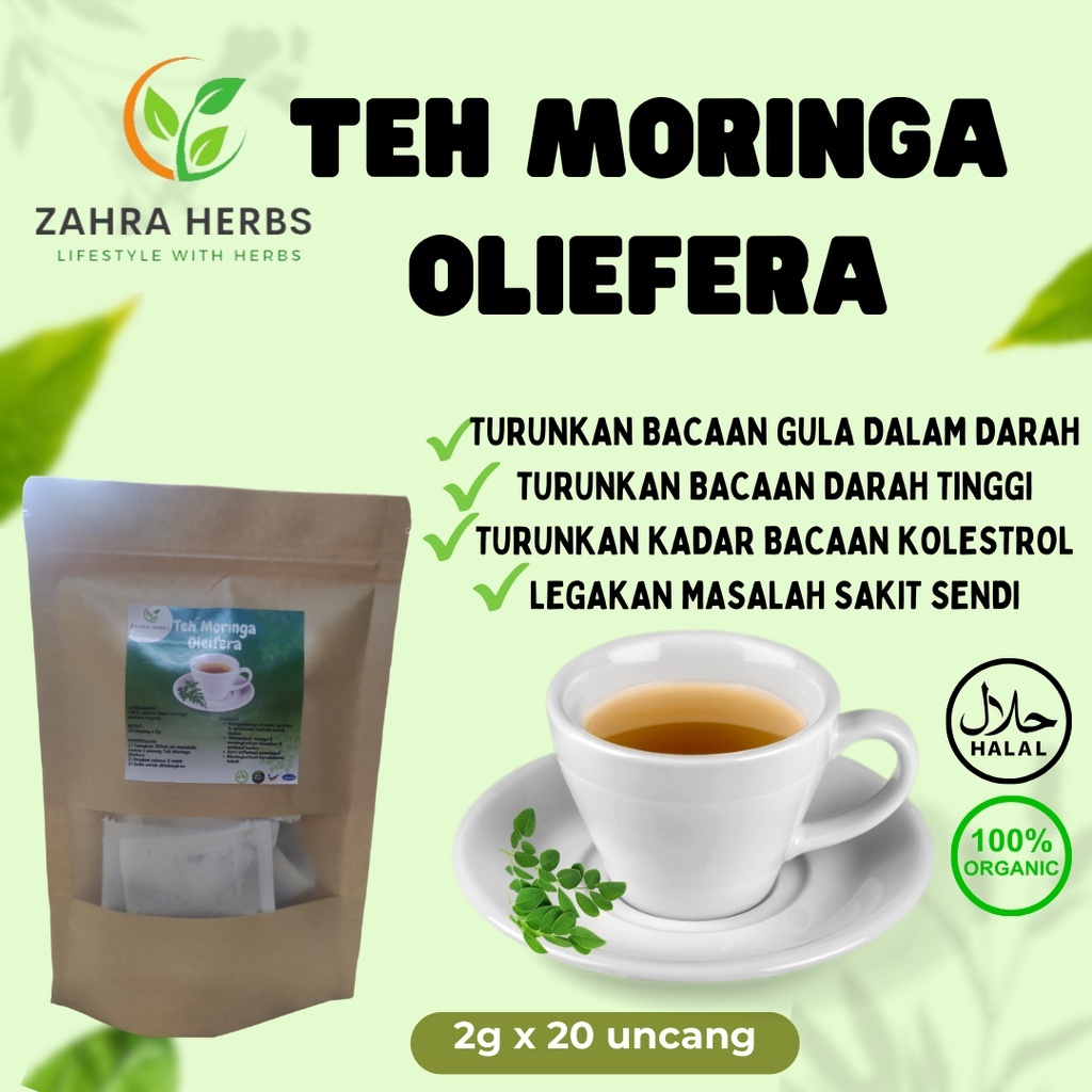 Uncang Teh Daun Kelor Moringa Oleifera Tea Superfood Moringa