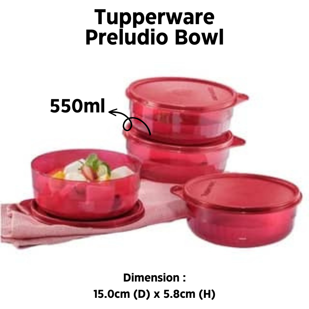 Tupperware Preludio Bowl Ml Pc Shopee Malaysia