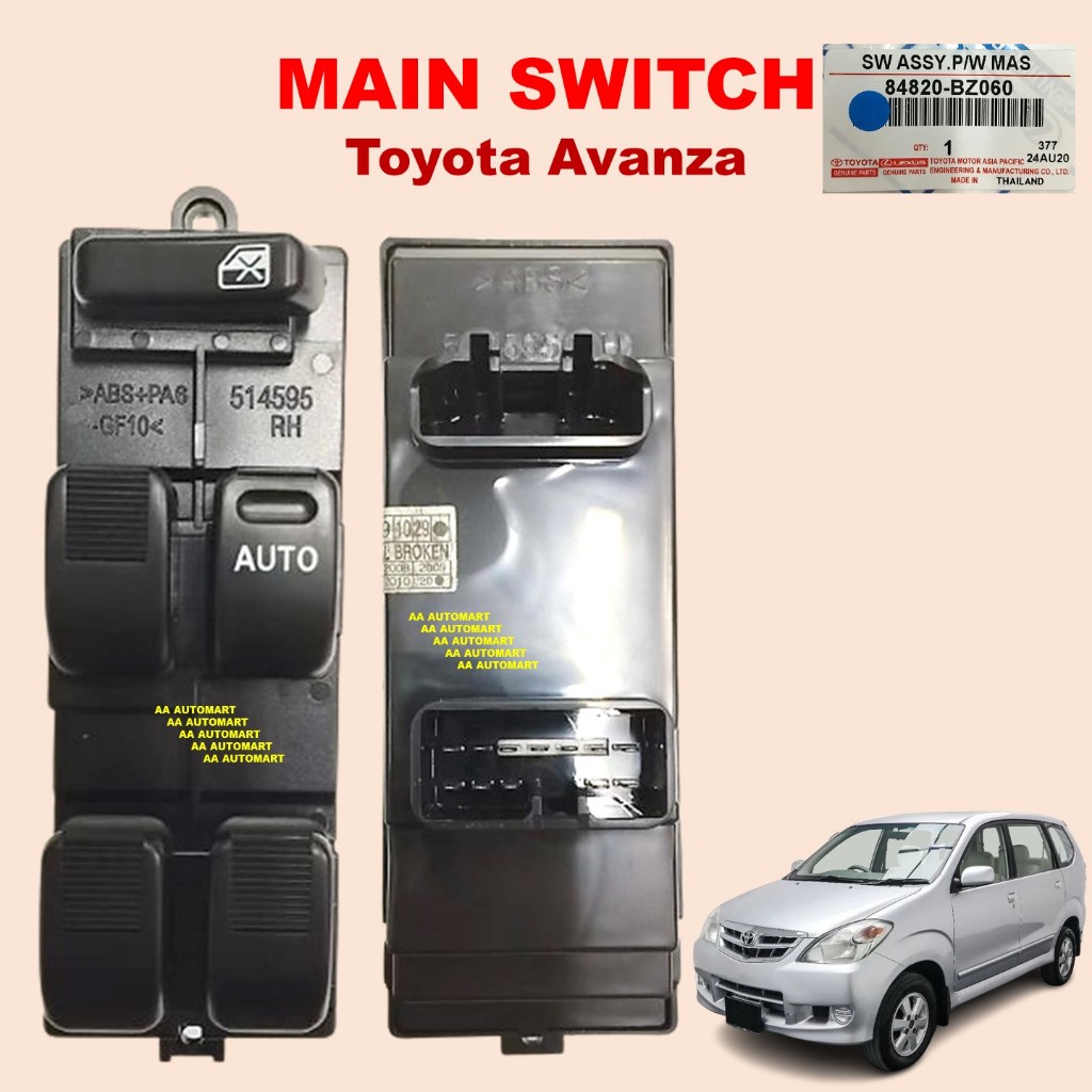 Original Toyota Avanza Power Window Main Switch Suis Tingkap Master