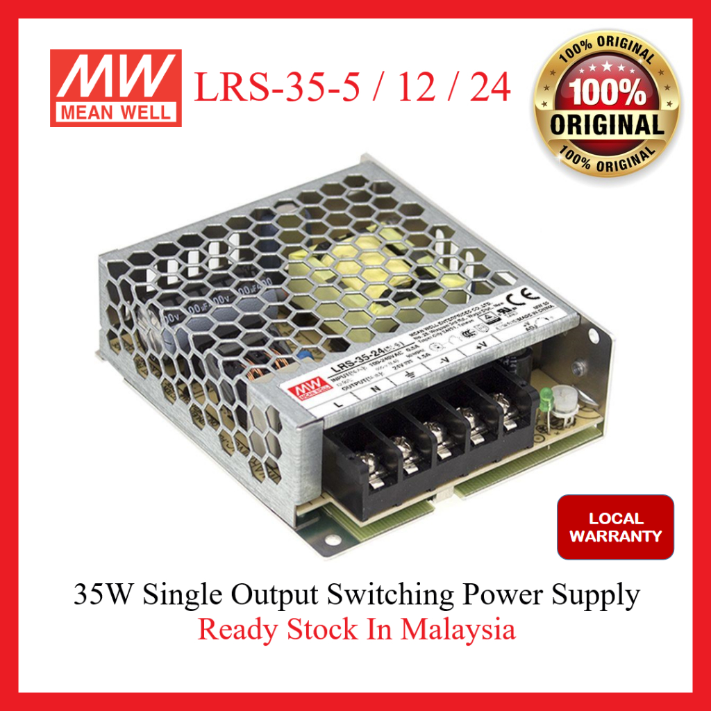 Mean Well Lrs Lrs Lrs Power Supply W V A V