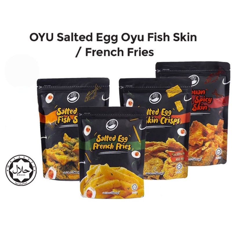 Oyu Salted Egg Sichuan Hot Spicy Fish Skin Salted Egg French Fries