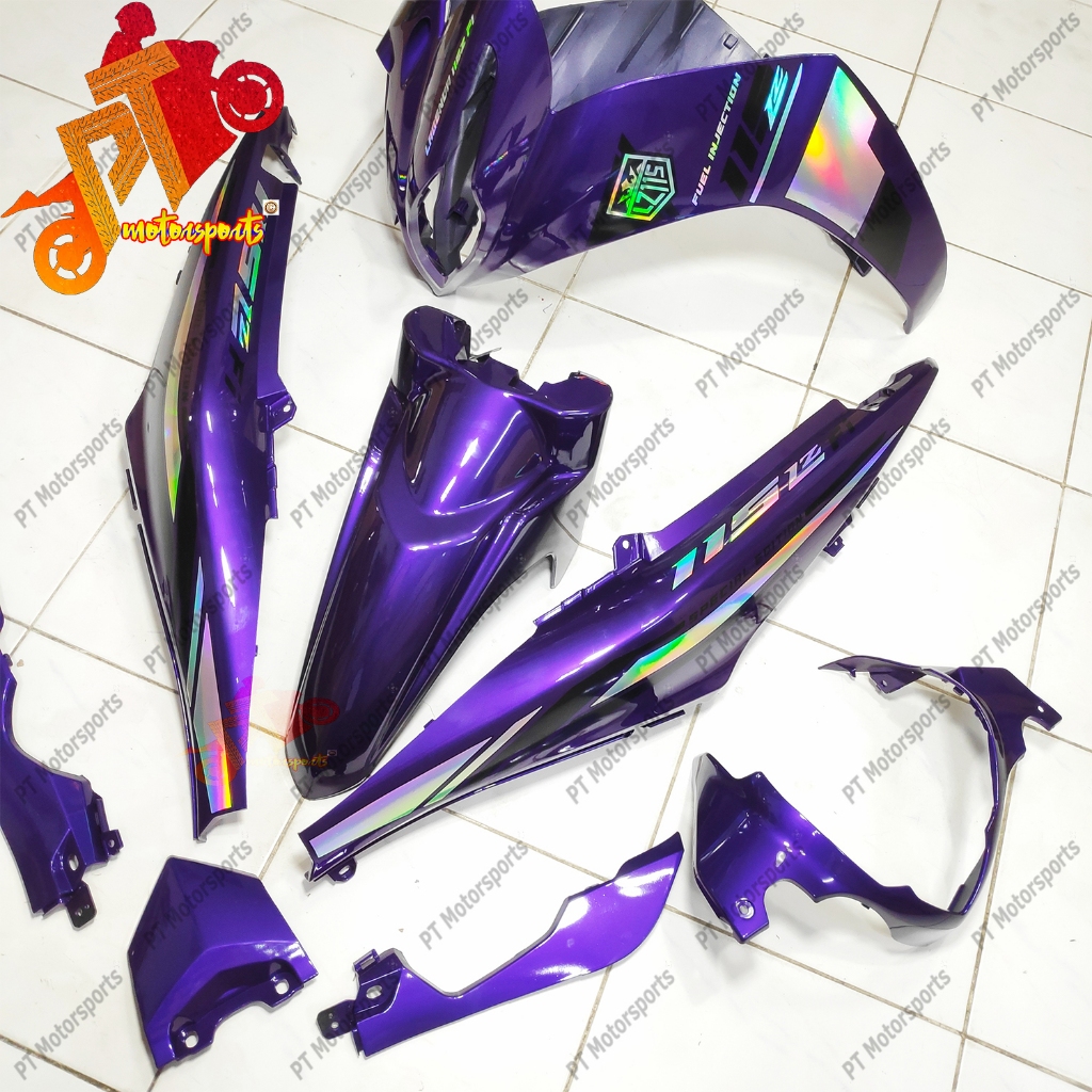 Ready Stock HLD Lagenda 115 115Fi Cover Set Bodyset Purple SRL 115Z