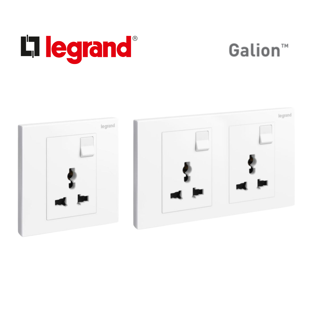 LEGRAND Galion 282434 282435 13A 1 Gang 2 Gang Multi Standard Switched