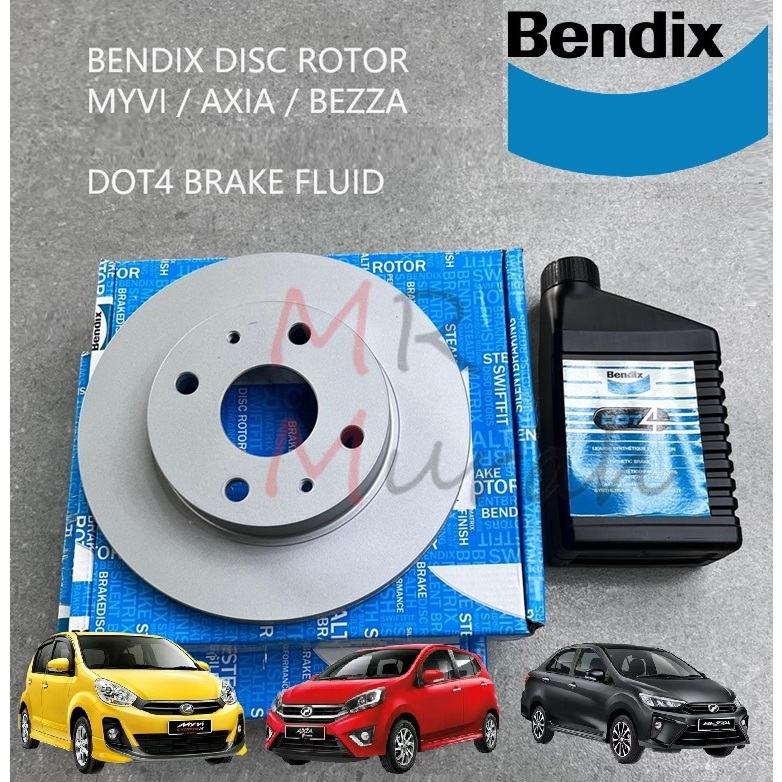 Original Bendix Myvi Lagibest Front Disc Rotor Icon Axia Bezza Brake