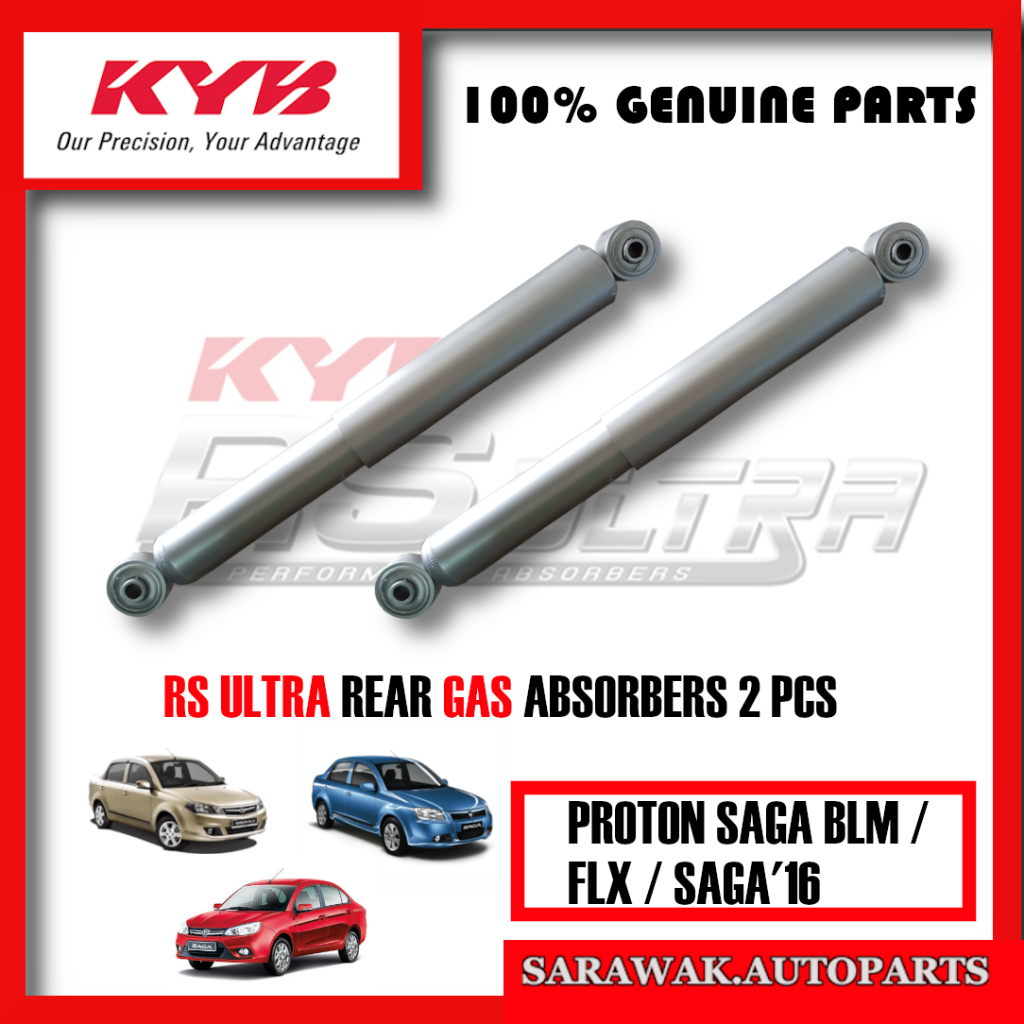 KYB RS Ultra Proton Saga BLM FLX Saga 2016 Rear Gas Absorber 2 Pcs