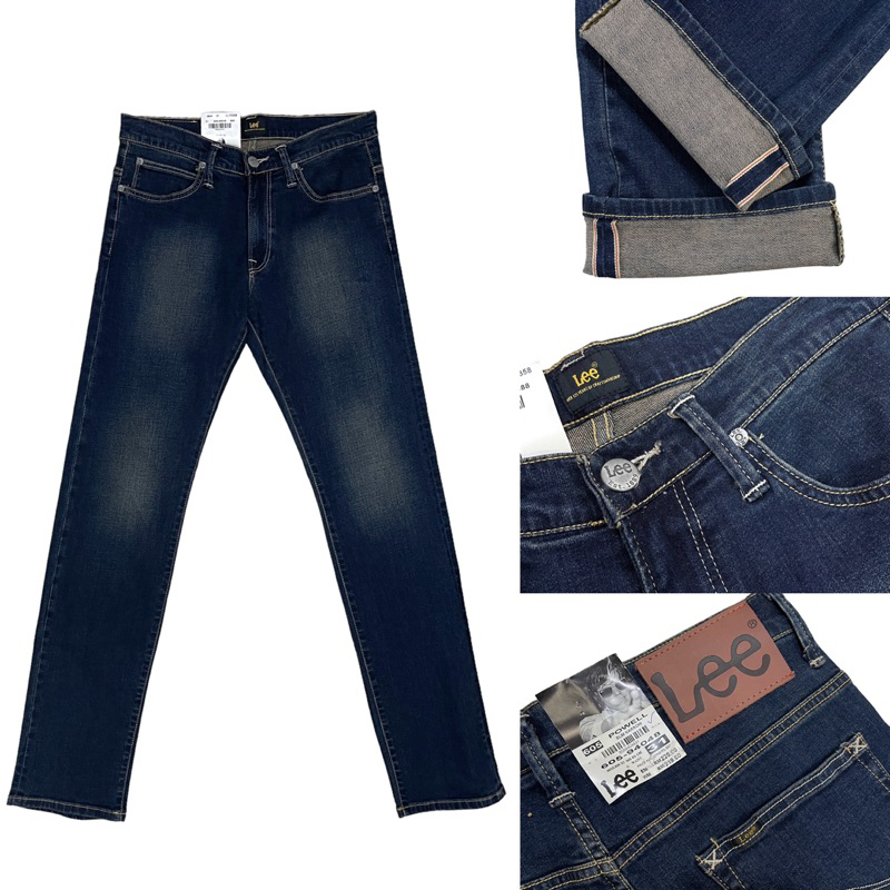 LEE Original Mens Selvedge Jeans Powell Slim Narrow Jeans Kepala