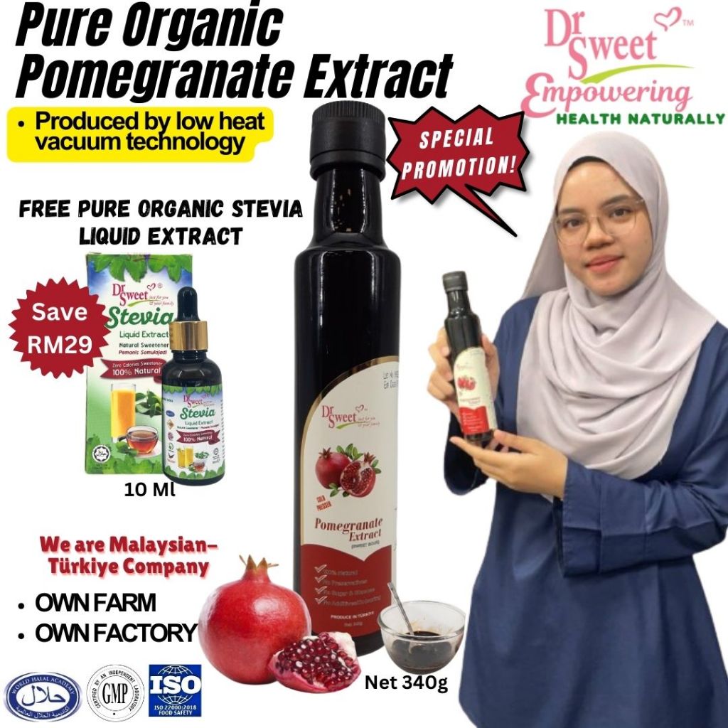 DR SWEET PURE ORGANIC POMEGRANATE EXTRACT EKSTRAK BUAH DELIMA PATI