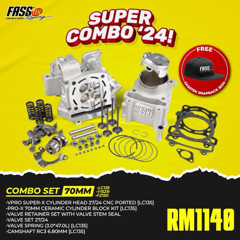 Originalfasstek Racing Top Set Combo Super X Head Block Pro X