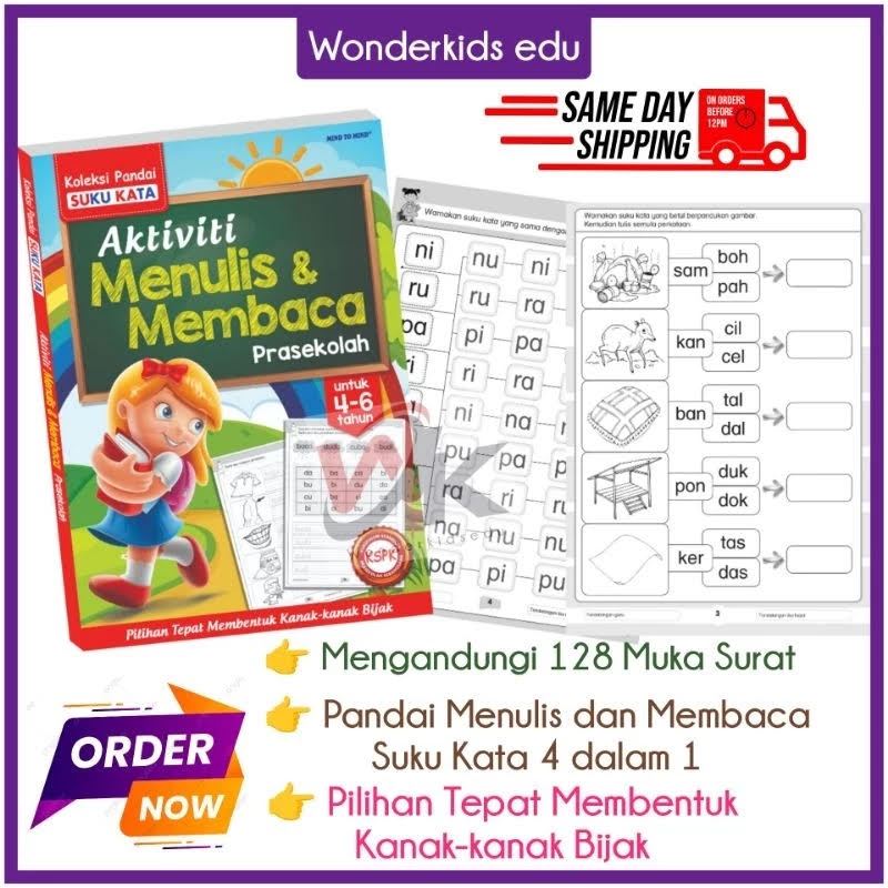 Pandai Menulis Dan Membaca Dengan Suku Kata Buku Aktiviti