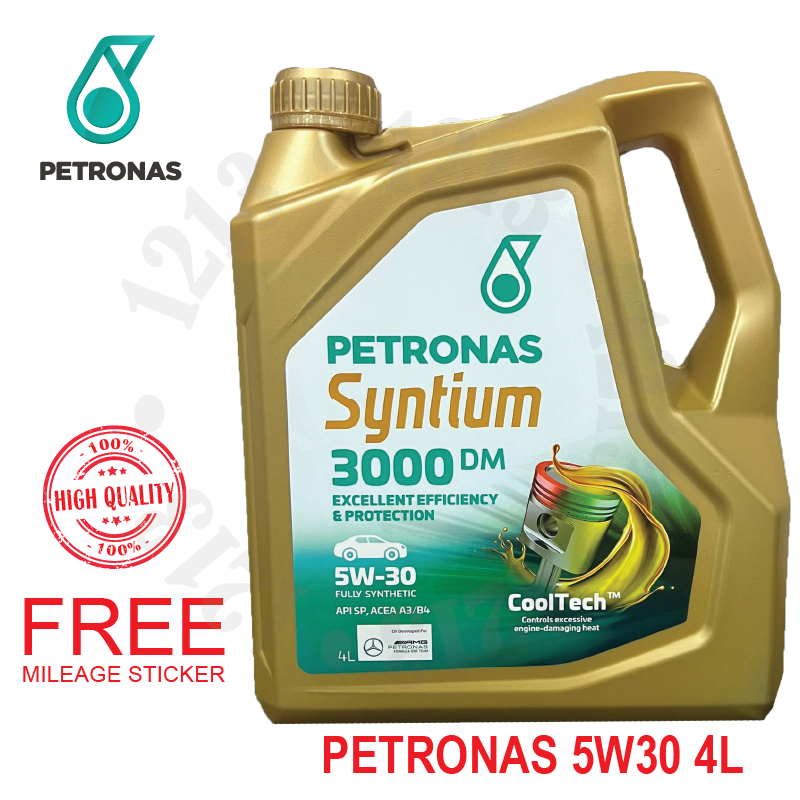 ORI NEW PETRONAS FULLY SYNTHETIC 5W30 4L SYNTIUM 3000 ENGINE OIL MINYAK