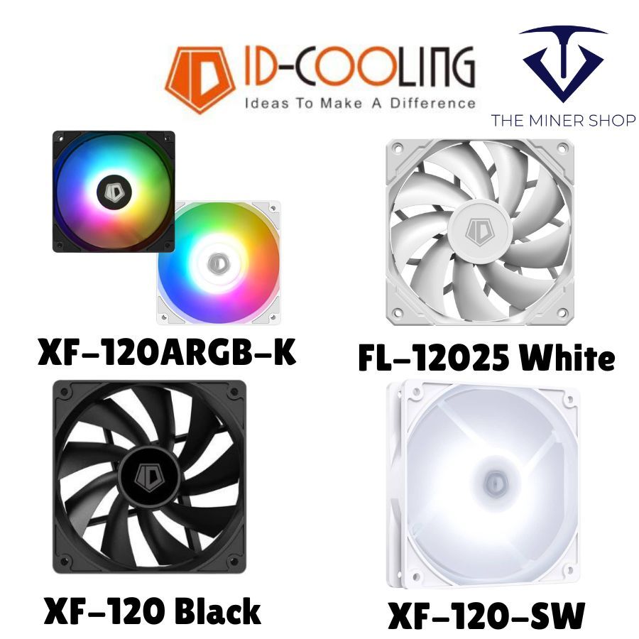 ID COOLING XF 12025 SW XF 12025 SD White Version 12cm 4PIN LED