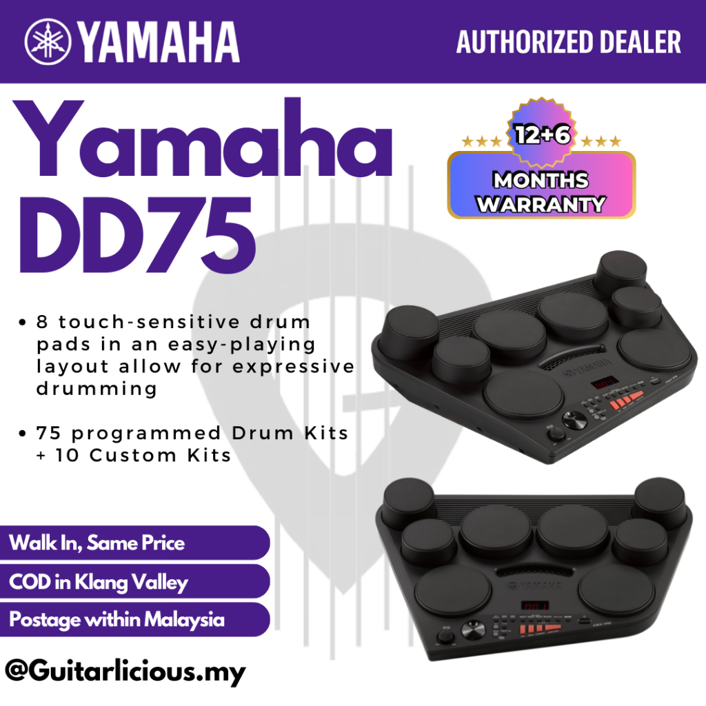 Yamaha DD75 Portable Digital Drums Tabletop DD 75 DD 75 Shopee