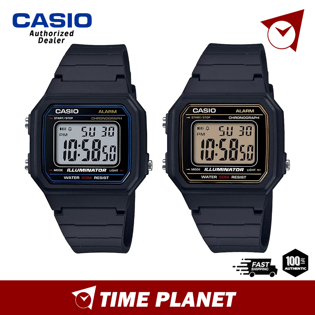 Official Warranty Casio W H Standard Digital Black Resin Men Watch