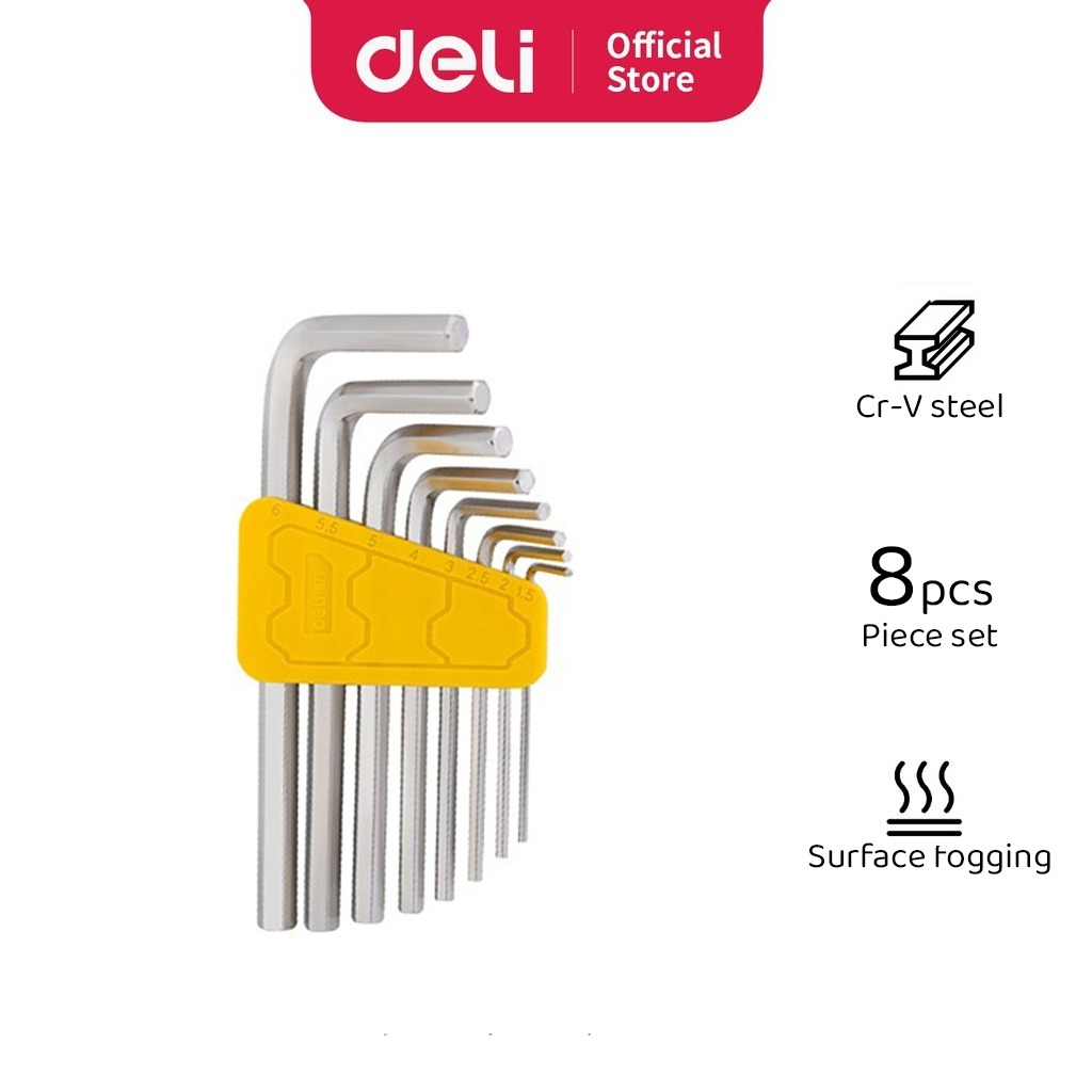 Deli Tools DL230008 Standard Hex Keys Sets 8 Pcs Set Tools