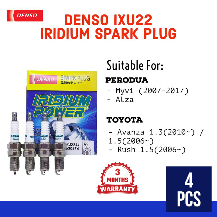 100 ORIGINALIXU22 DENSO IRIDIUM POWER SPARK PLUG PERODUA MYVI ALZA