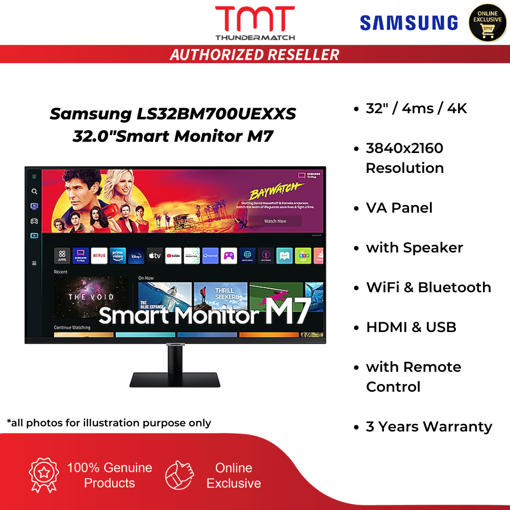 Samsung LS32BM700UEXXS 32 Smart Monitor M7 4ms 4K 3840x2160