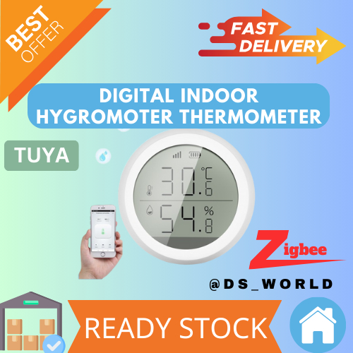 Tuya ZigBee Smart Home Temperature And Humidity Sensor With LED Screen