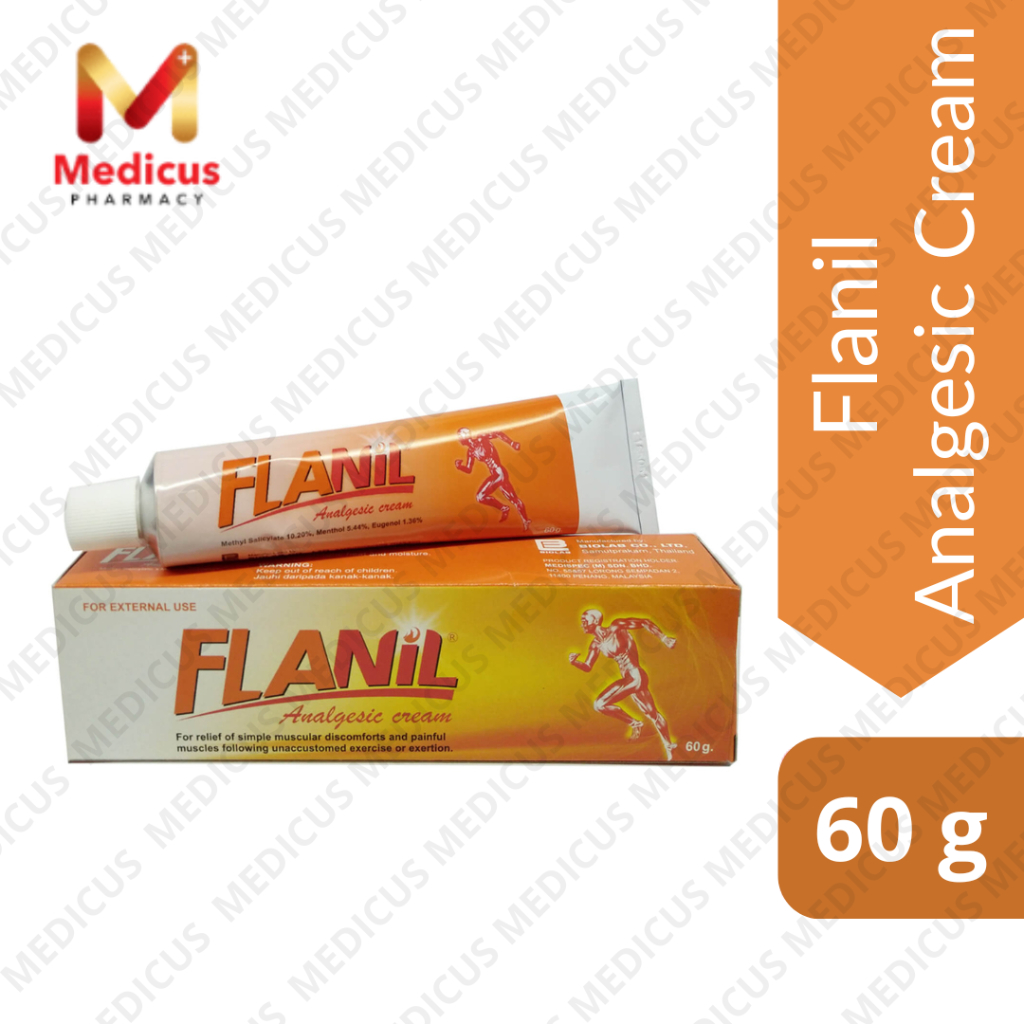 Flanil Analgesic Cream 30g 60g Shopee Malaysia