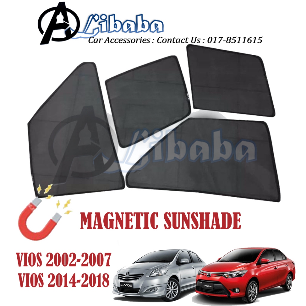 Toyota Vios Magnetic Oem Sunshade Sun Protection Shade Shopee Malaysia