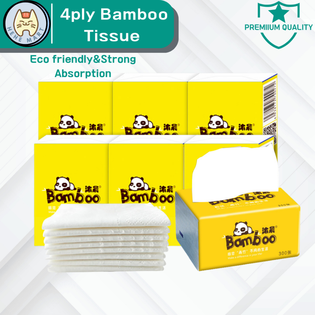 VIRAL Realeos 4ply Bamboo Tissue Paper Virgin Pulp Soft Facial Tisu