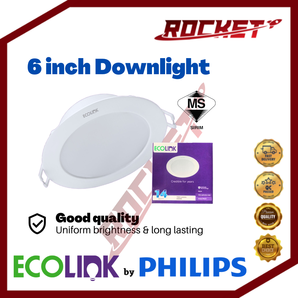 Ecolink Downlight Recessed Sirim Conceal Round Downlight W Inch