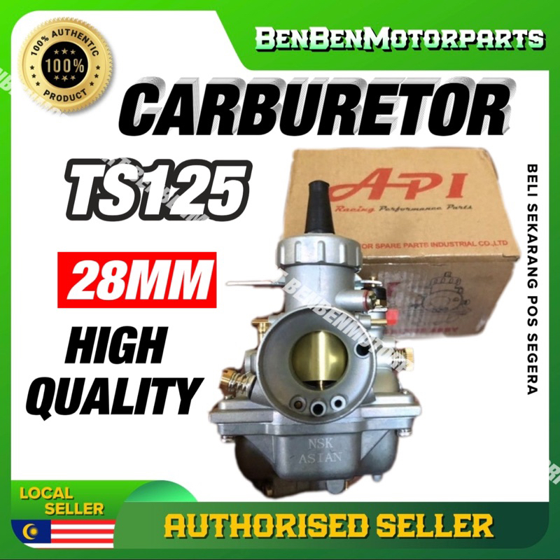 28MM CARBURETOR TS125 ORIGINAL API MALAYSIA TS 125 BEST QUALITY SENANG