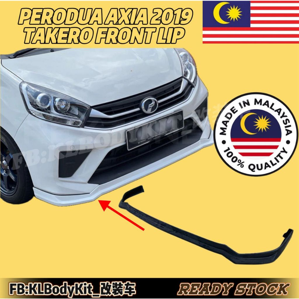 READY STOCK AXIA 2019 2022 FACELIFT TAKERO FRONT LIP FRONT SPORT