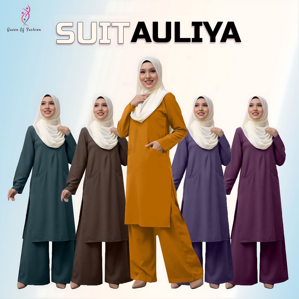 Suit Auliya Dress Muslimah Baju Murah Baju Raya Viral