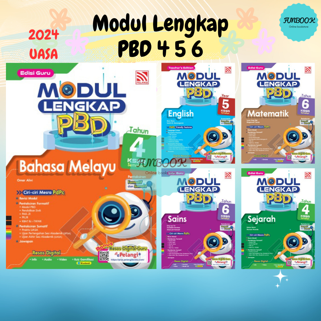 FUNBOOK 2024 Buku Latihan Modul Lengkap PBD Tahun 4 5 6 Sekolah