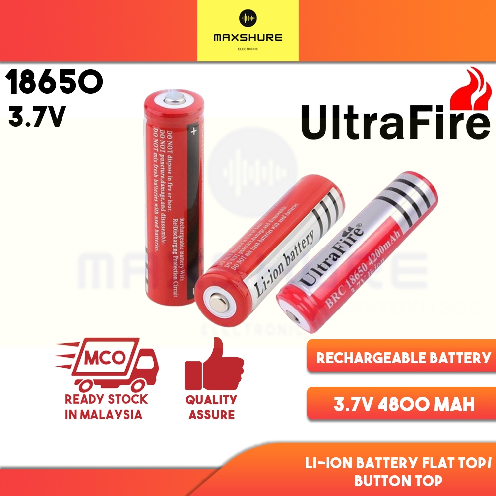 Maxshure 18650 ULTRAFIRE Brc 3 7V 4800 MAh Battery 18650 Rechargeable