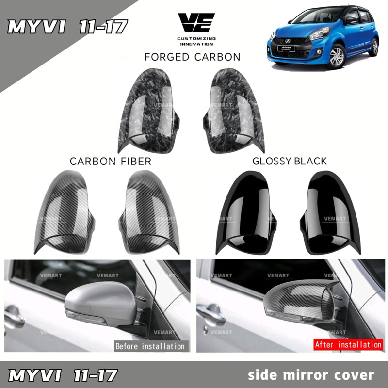 Vemart Perodua Myvi Lagi Best Icon 2011 2017 Side Mirror Cover Sportivo