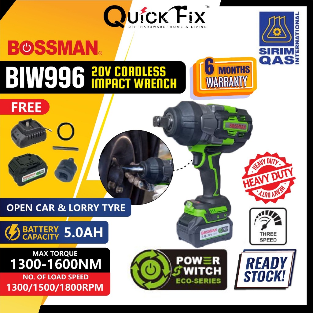 QuickFix NEW BOSSMAN BIW996 3 4 20V LI ION Battery Cordless