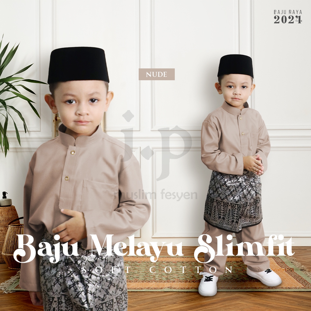 ɪ ᴘ ᴍᴜꜱʟɪᴍ 𝟐𝟎𝟐𝟒 Baju Melayu Cotton Nude Baju Melayu Budak FREE