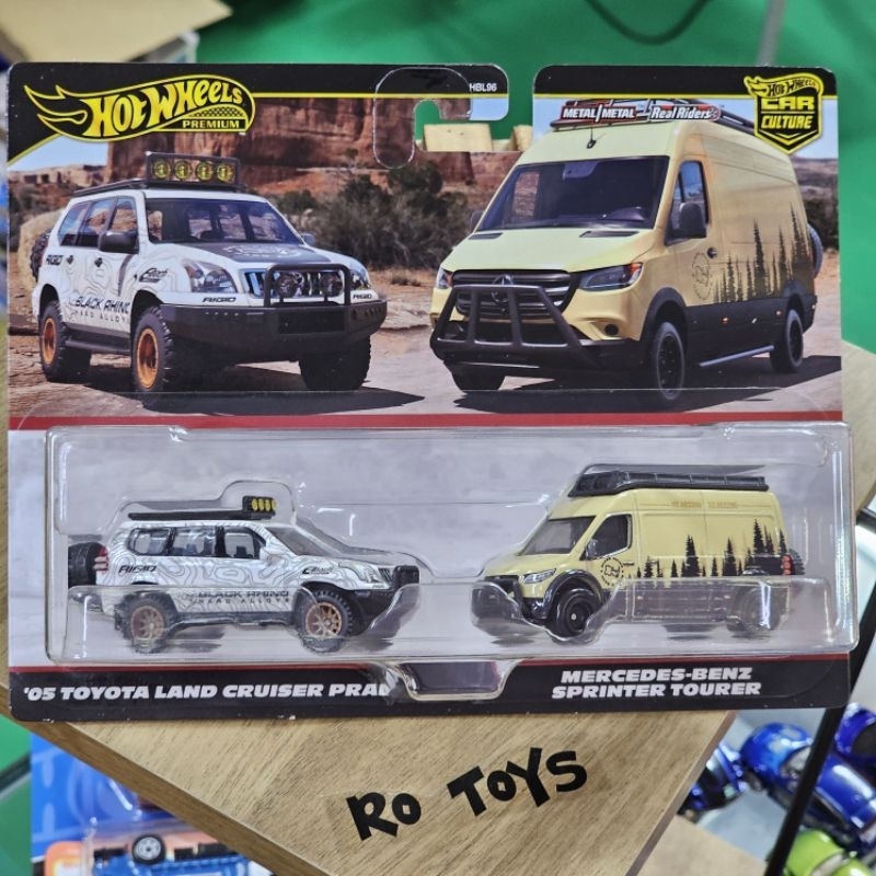 HOT WHEELS PREMIUM TWIN PACK TOYOTA LAND CRUISER PRADO MERCEDES BENZ SPRINTER TOURER Shopee