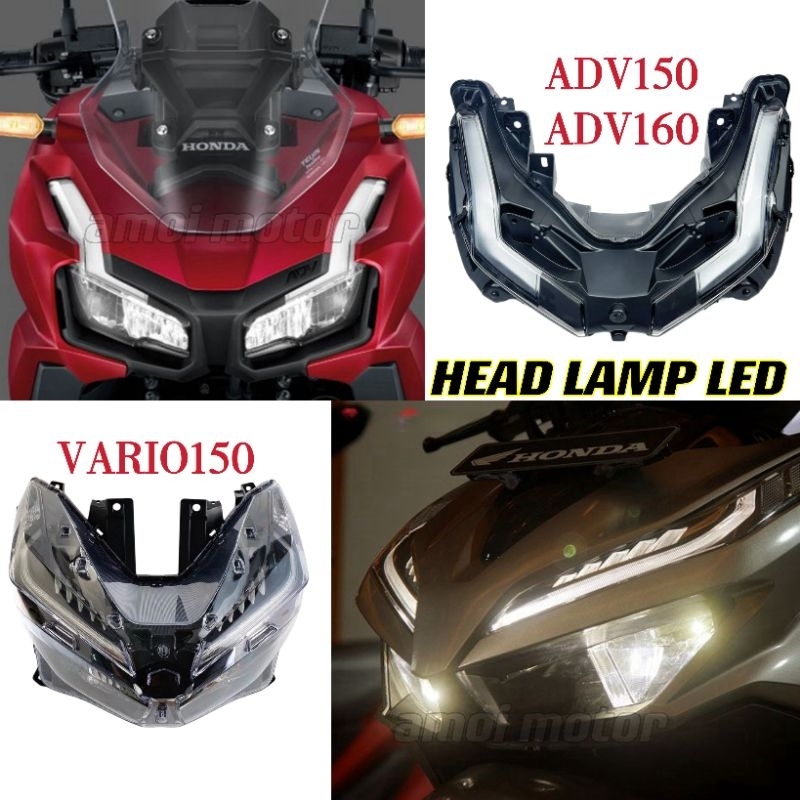 ADV150 ADV160 VARIO150 HEAD LAMP LED RGB HEADLIGHT LAMPU BESAR DEPAN