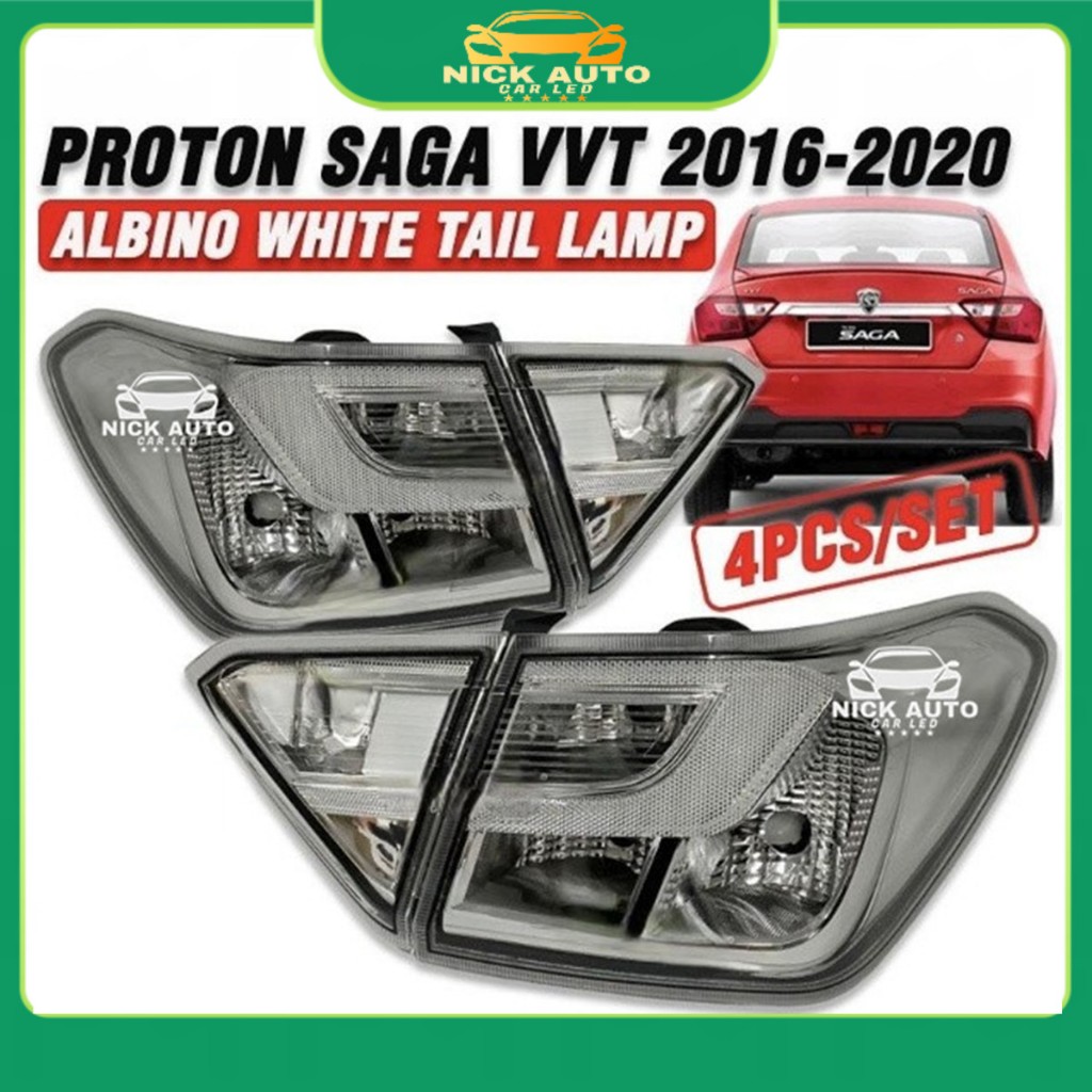 Proton Saga VVT 2016 2020 Albino White Tail Lamp 4pcs Set