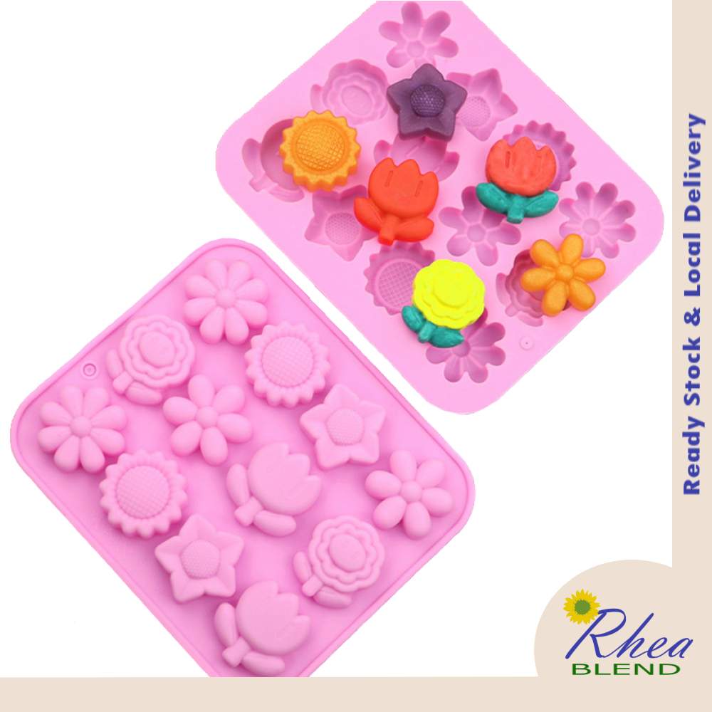 Cavity Cute Flower Mold Silicone Mould Chocolate Jelly Biscuits Cute