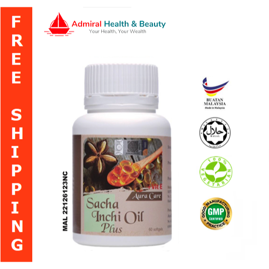 Aura Care Sacha Inchi Oil Plus Softgel With Vitamin E 510mg 印加果油 60