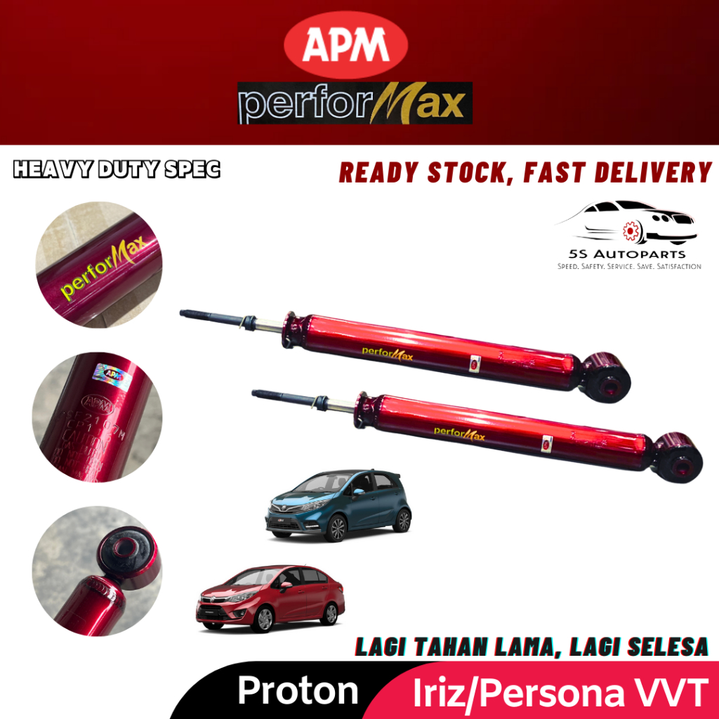 Apm Performax Proton Iriz Persona Vvt Rear Heavy Duty Absorber Set