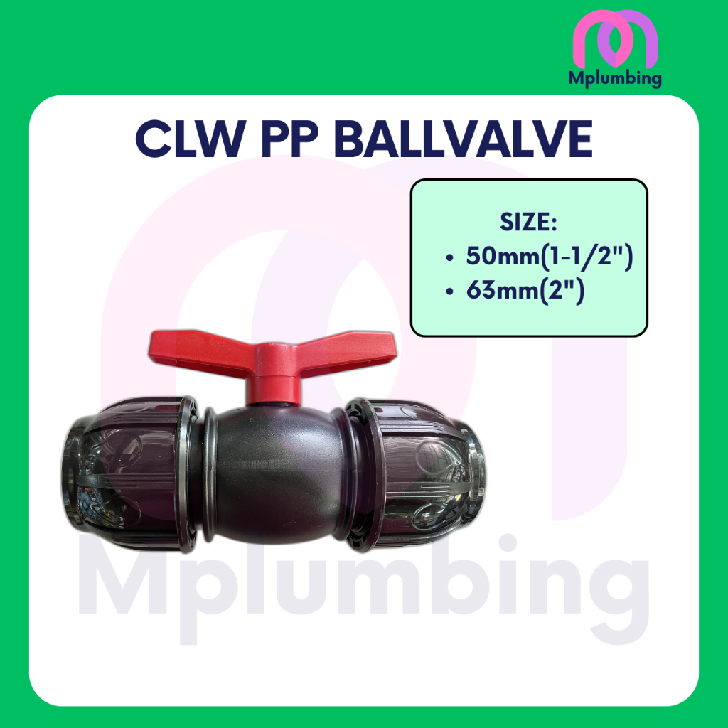 Clw Poly Ball Valve Ballvalve Stopcock Mm Mm Shopee Malaysia