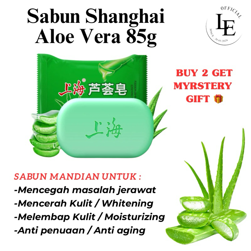 Shanghai Aloe Vera Soap Skin Acne Psoriasis Eczema Anti