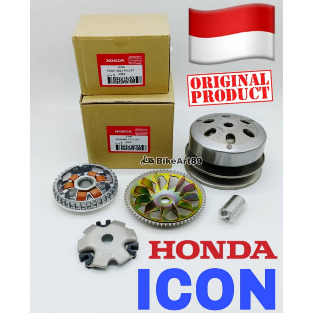 Indonesia Original Pulley Set Honda ICON Front Rear Pully Fan Cover