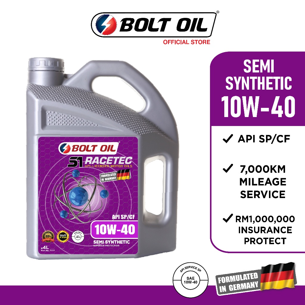 Bolt Oil Api Sp W L Semi Synthetic Engine Oil Lubricant Minyak