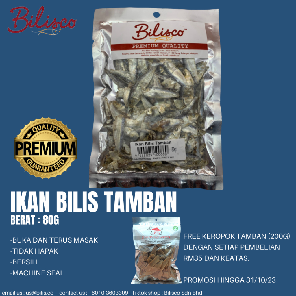 Bilisco Ikan Bilis Tamban G Shopee Malaysia