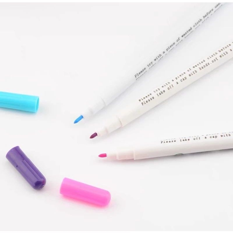 Erasable Fabric Pen Auto Vanishing Fabric Pen Water Soluble Fabric Pen