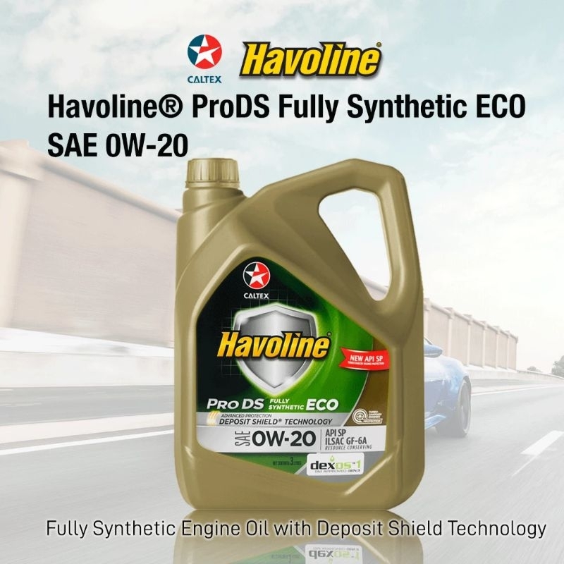 CALTEX 0W20 Havoline ProDS Fully Synthetic ECO SAE 0W 20 4L Shopee