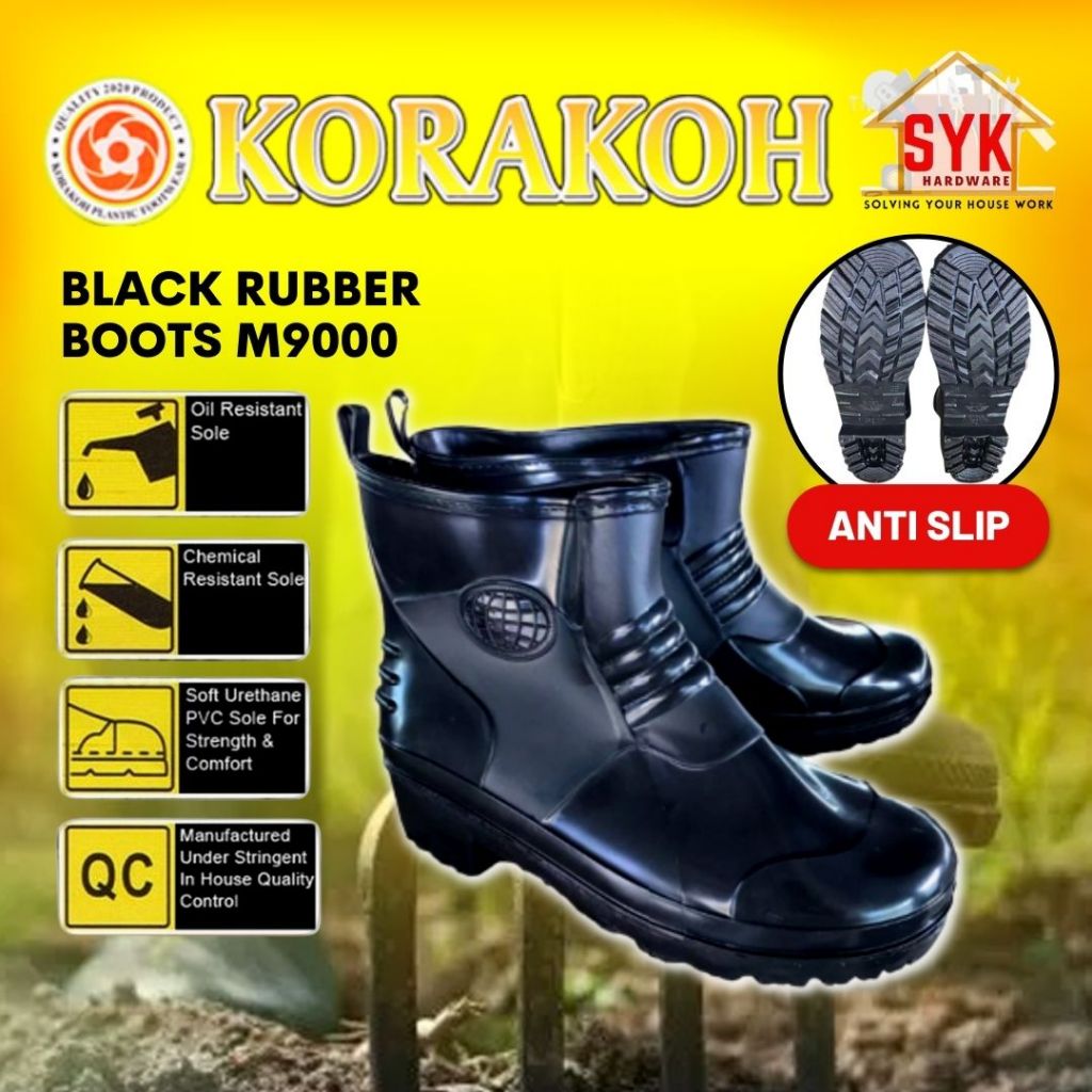 SYK KORAKOH M9000 Safety Boot Rubber Boot Working Shoe Safety Shoes Men