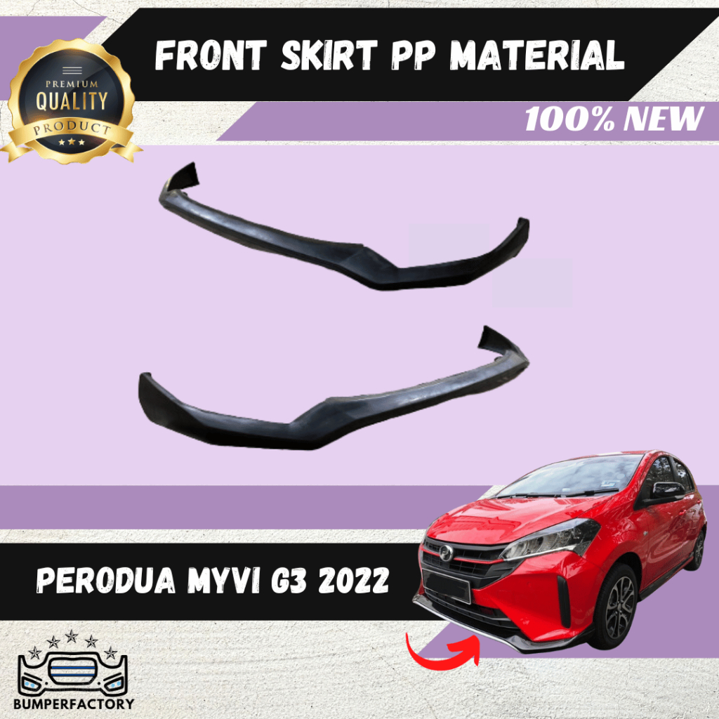 Perodua Myvi G Facelift Front Bumper Skirt Pp Material