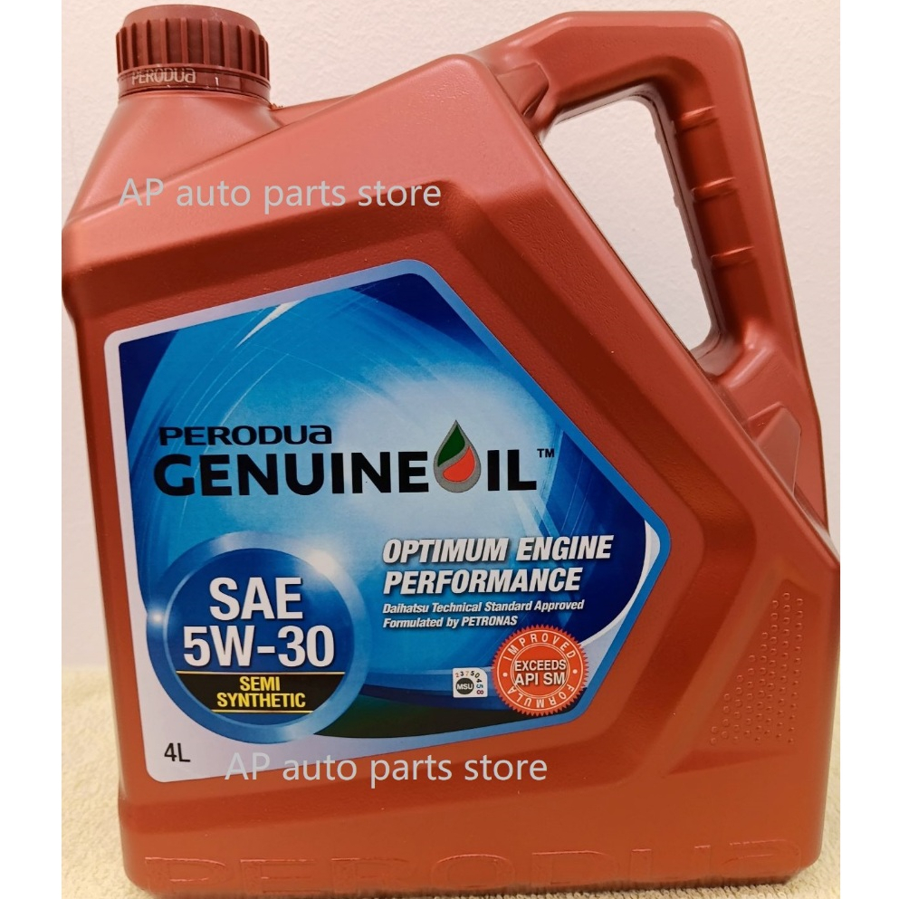 Engine Oil Perodua Semi Synthetic SAE 5W 30 4L Shopee Malaysia